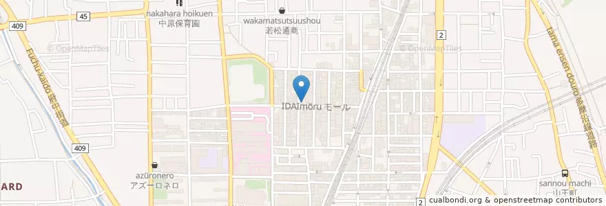 Mapa de ubicacion de 中原柔道館 en ژاپن, 神奈川県, 川崎市, 中原区.