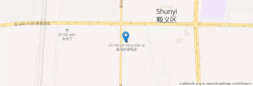 Mapa de ubicacion de 呷哺呷哺NO.218 en China, Peking, Hebei, 顺义区 / Shunyi.
