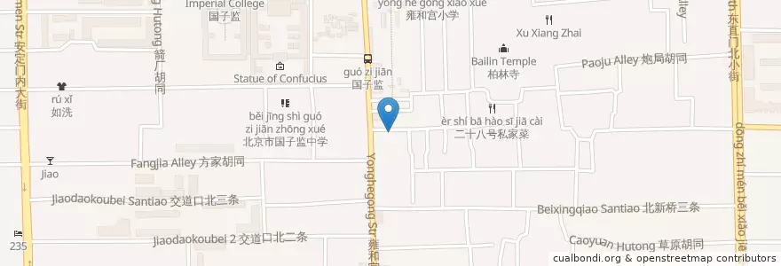 Mapa de ubicacion de 醒觉咖啡 en 中国, 北京市, 河北省, 东城区.