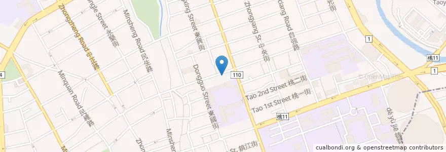 Mapa de ubicacion de 吉品豆花 en تايوان, تاو يوان, 桃園區.
