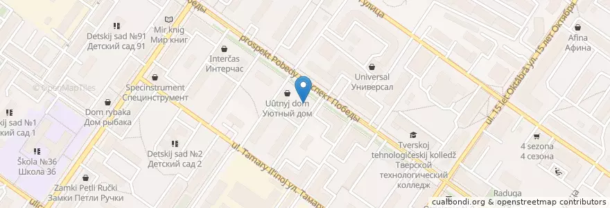 Mapa de ubicacion de Кант-Авто en Rusia, Distrito Federal Central, Óblast De Tver, Городской Округ Тверь, Калининский Район.