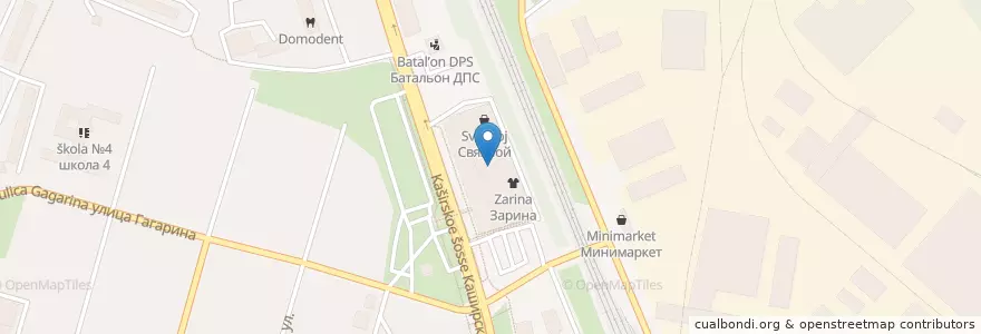 Mapa de ubicacion de Пироговая Штолле en روسيا, Центральный Федеральный Округ, محافظة موسكو, Городской Округ Домодедово.