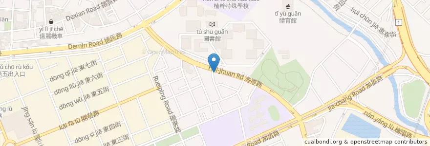 Mapa de ubicacion de 佳珍燒臘烤鴨 en Tayvan, Kaohsiung, 楠梓區.