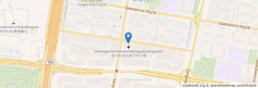 Mapa de ubicacion de 창동제일정형외과의원 en کره جنوبی, گیونگی-دو, 부천시.