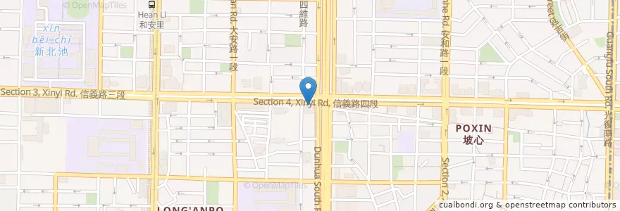 Mapa de ubicacion de 華南商業銀行 en Taiwan, 新北市, Taipé, 大安區.
