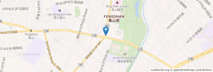 Mapa de ubicacion de 麥當勞鳳山光遠店 en Тайвань, Гаосюн, 鳳山區.