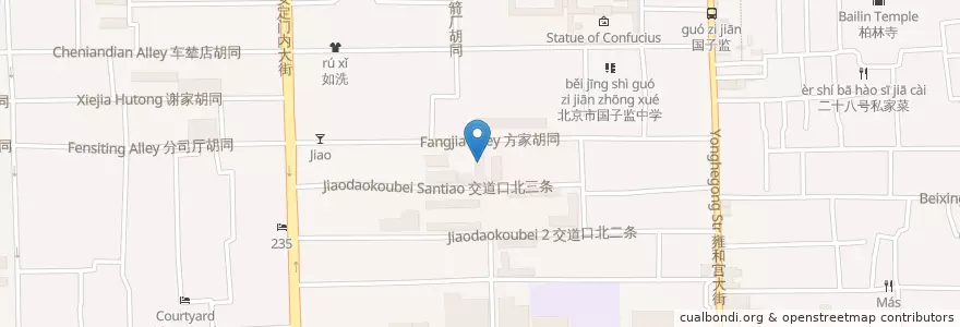 Mapa de ubicacion de 猜火车 en China, Beijing, Hebei, 东城区.