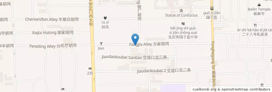 Mapa de ubicacion de 凤爪传奇时尚烧烤 en Çin, Pekin, Hebei, 东城区.