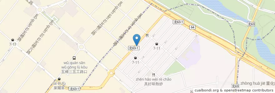Mapa de ubicacion de 摩斯漢堡 en Тайвань, Новый Тайбэй.