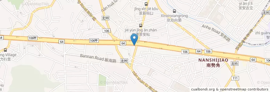 Mapa de ubicacion de 虱目魚 en 臺灣, 新北市, 中和區.