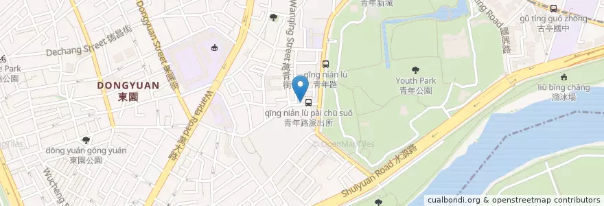 Mapa de ubicacion de 大城餃子館 en تايوان, تايبيه الجديدة, تايبيه, 萬華區.