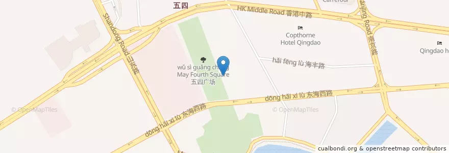 Mapa de ubicacion de Cafe en Çin, Şantung, 青岛市, 市南区.