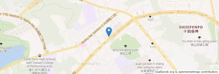 Mapa de ubicacion de 兆豐國際商業銀行 en 台湾, 新北市, 台北市, 内湖区.