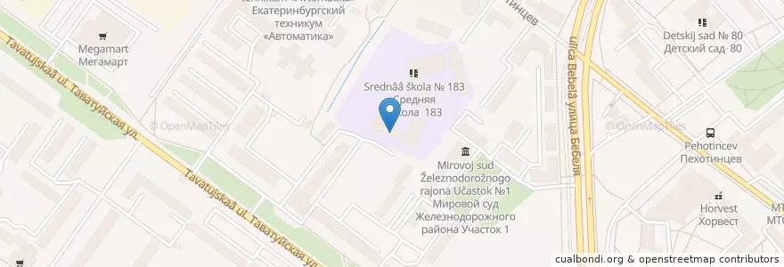 Mapa de ubicacion de Детский дом № 6 en Russland, Föderationskreis Ural, Oblast Swerdlowsk, Городской Округ Екатеринбург.