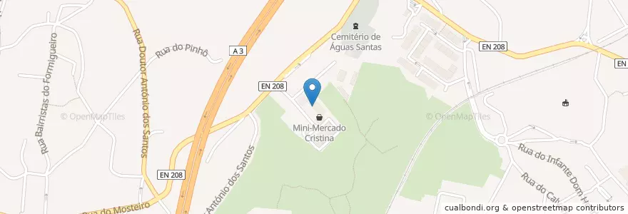 Mapa de ubicacion de O Prazer do Convívio en ポルトガル, ノルテ, Área Metropolitana Do Porto, Porto, Maia, Águas Santas.