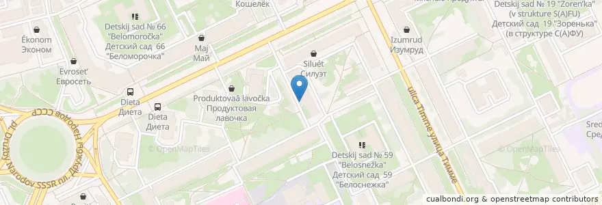 Mapa de ubicacion de Moscow Industrial Bank en Russia, Northwestern Federal District, Arkhangelsk Oblast, Primorsky District, Городской Округ Архангельск.