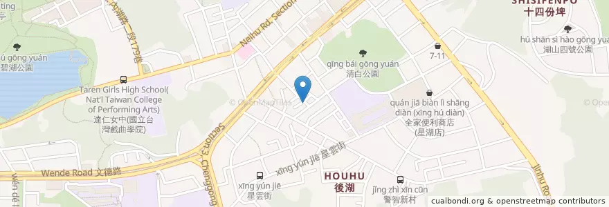 Mapa de ubicacion de 成功托兒所 en 타이완, 신베이 시, 타이베이시, 네이후 구.