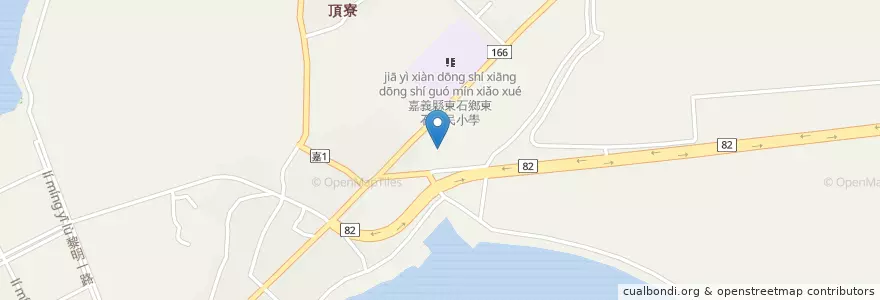 Mapa de ubicacion de 東石鄉公所 en 타이완, 타이완성, 자이 현, 둥스 향.