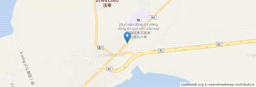 Mapa de ubicacion de 中油東石加油站 en 台湾, 台湾省, 嘉義県, 東石郷.