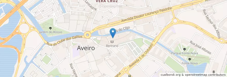 Mapa de ubicacion de Aki Sopa en Portugal, Aveiro, Centre, Baixo Vouga, Aveiro, Glória E Vera Cruz.