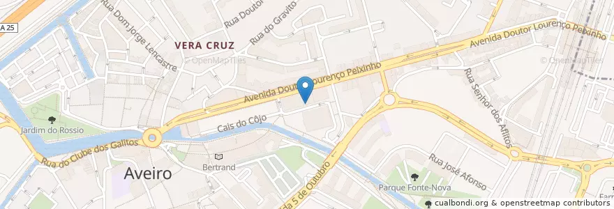Mapa de ubicacion de Churrasqueira do Mercado en 포르투갈, Aveiro, Centro, Baixo Vouga, Aveiro, Glória E Vera Cruz.