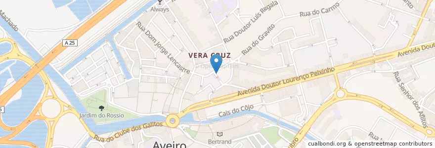 Mapa de ubicacion de Credimais en Португалия, Aveiro, Центральный Регион, Baixo Vouga, Aveiro, Glória E Vera Cruz.