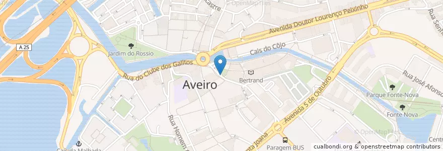 Mapa de ubicacion de Bugas en 葡萄牙, Aveiro, Centro, Baixo Vouga, Aveiro, Glória E Vera Cruz.
