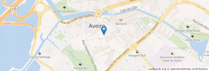 Mapa de ubicacion de Vitor Rodrigues en ポルトガル, Aveiro, Centro, Baixo Vouga, Aveiro, Glória E Vera Cruz.