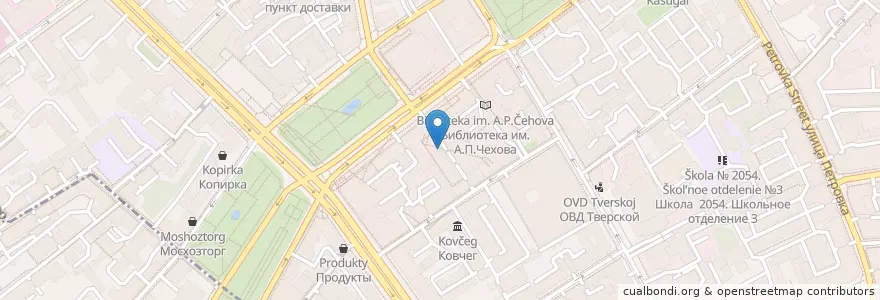 Mapa de ubicacion de Poslednyaya Kaplya en Russia, Central Federal District, Moscow, Central Administrative Okrug, Tverskoy District.