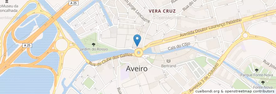 Mapa de ubicacion de BPI en Portogallo, Aveiro, Centro, Baixo Vouga, Aveiro, Glória E Vera Cruz.