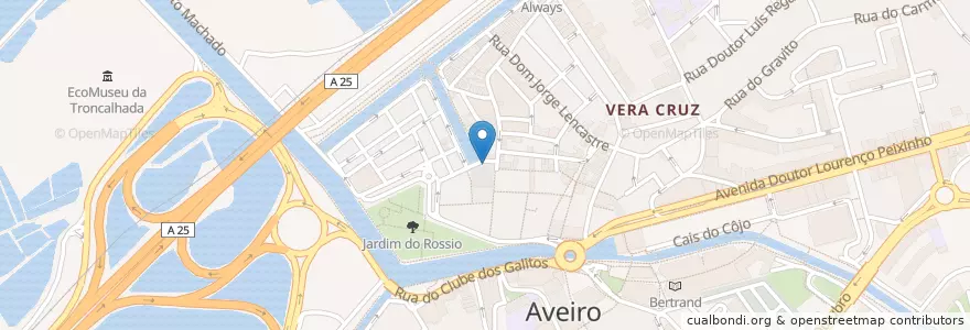 Mapa de ubicacion de Para Pessoas Incapacitadas en Portogallo, Aveiro, Centro, Baixo Vouga, Aveiro, Glória E Vera Cruz.