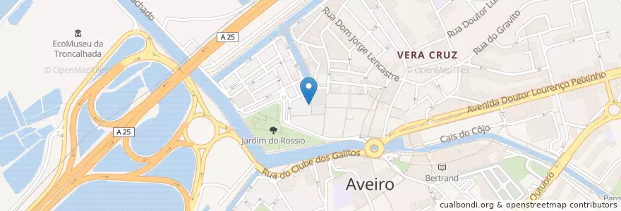 Mapa de ubicacion de AveiMédica en Portugal, Aveiro, Centro, Baixo Vouga, Aveiro, Glória E Vera Cruz.