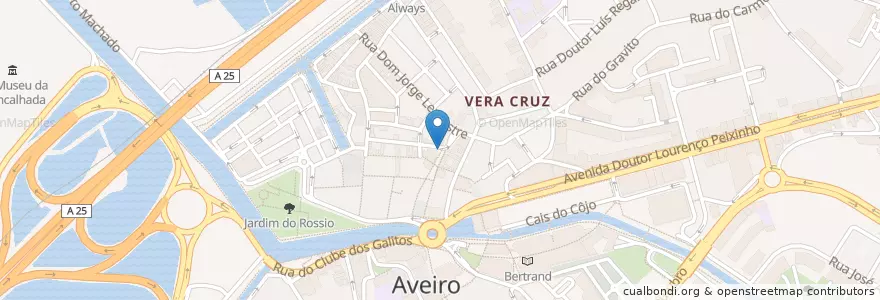 Mapa de ubicacion de Doce Infusão en پرتغال, Aveiro, Centro, Baixo Vouga, Aveiro, Glória E Vera Cruz.