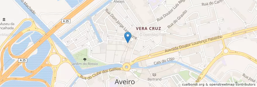 Mapa de ubicacion de Nós Trás-os-Montes en 葡萄牙, Aveiro, Centro, Baixo Vouga, Aveiro, Glória E Vera Cruz.