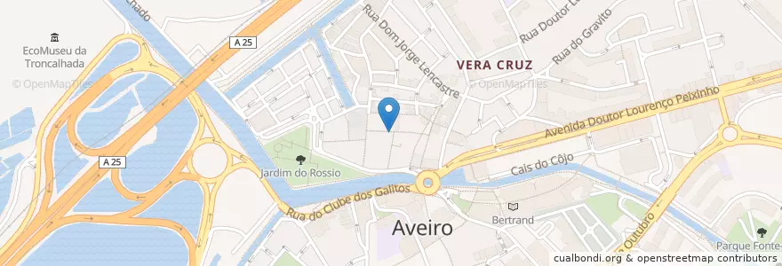Mapa de ubicacion de Igreja Evangélica Baptista de Aveito en 葡萄牙, Aveiro, Centro, Baixo Vouga, Aveiro, Glória E Vera Cruz.