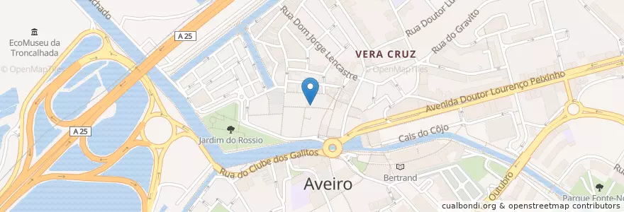 Mapa de ubicacion de Decante en 葡萄牙, Aveiro, Centro, Baixo Vouga, Aveiro, Glória E Vera Cruz.