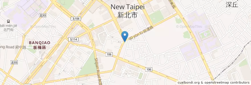 Mapa de ubicacion de 華南商業銀行 en Taiwan, Neu-Taipeh, Banqiao.