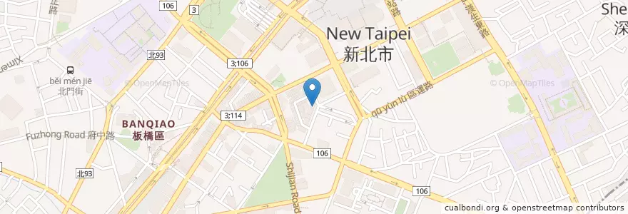 Mapa de ubicacion de 福霖食堂 en تايوان, تايبيه الجديدة, 板橋區.