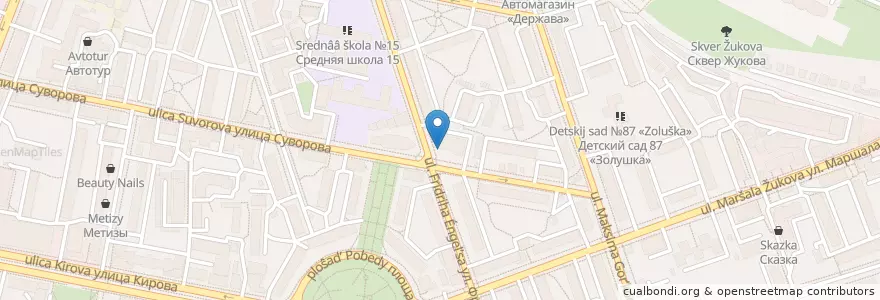 Mapa de ubicacion de Уличная библиотека en Russland, Föderationskreis Zentralrussland, Oblast Kaluga, Городской Округ Калуга.