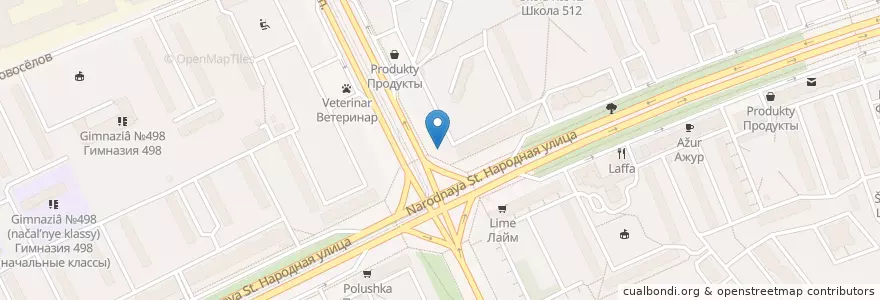 Mapa de ubicacion de Суши Экспресс en Russland, Föderationskreis Nordwest, Oblast Leningrad, Sankt Petersburg, Невский Район, Народный Округ.