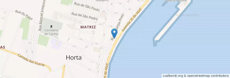 Mapa de ubicacion de Iceberg Cafe en Portugal, Açores, Faial, Horta.