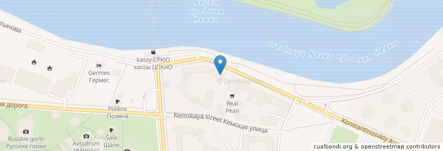 Mapa de ubicacion de Марсельеза en Russia, Northwestern Federal District, Leningrad Oblast, Saint Petersburg, Petrogradsky District, Округ Чкаловское.