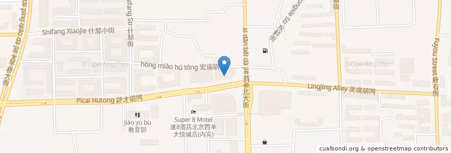 Mapa de ubicacion de 中国民生银行 en China, Beijing, Hebei, 西城区.