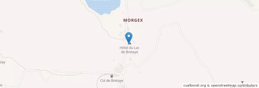 Mapa de ubicacion de Restaurant du Lac de Bretaye en Suiza, Valdia, District D'Aigle, Ollon.