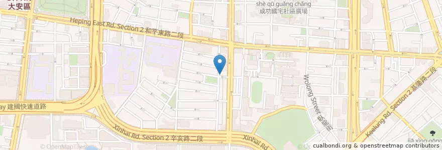 Mapa de ubicacion de 卡帛咖啡素食烘焙坊．義式廚房 en Taiwan, 新北市, Taipei, 大安區.