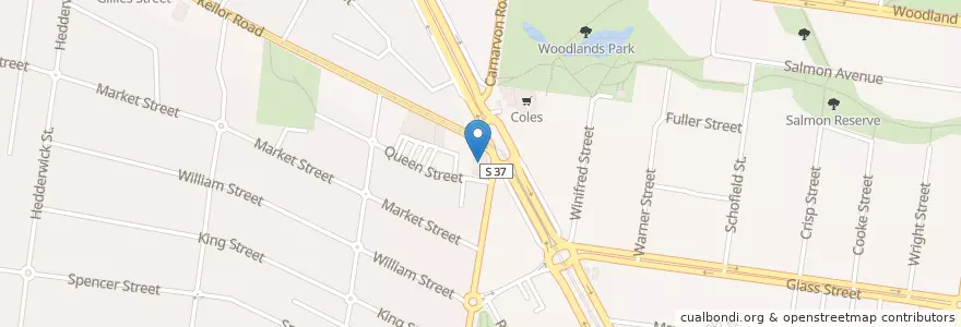 Mapa de ubicacion de Lincolnshire Arms Hotel en Australie, Victoria, City Of Moonee Valley.