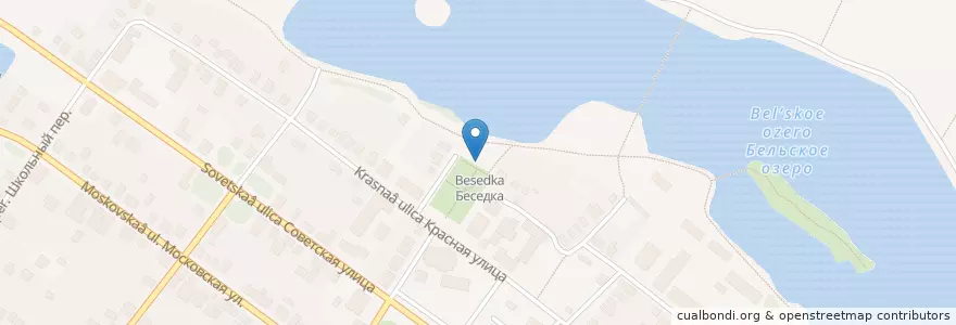 Mapa de ubicacion de Беседка en Rússia, Distrito Federal Central, Oblast De Moscou, Раменский Городской Округ, Городской Округ Бронницы.