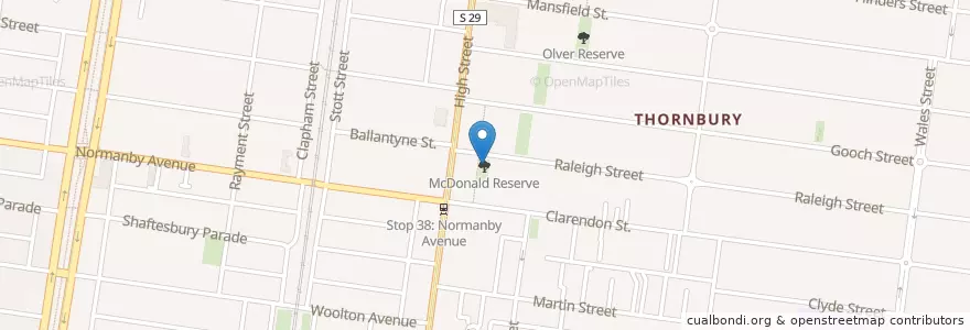 Mapa de ubicacion de Maternal and Child Health Centre en オーストラリア, ビクトリア, City Of Darebin.