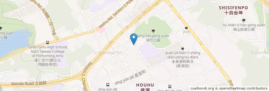 Mapa de ubicacion de 阿基米德美語 en Тайвань, Новый Тайбэй, Тайбэй, Нэйху.