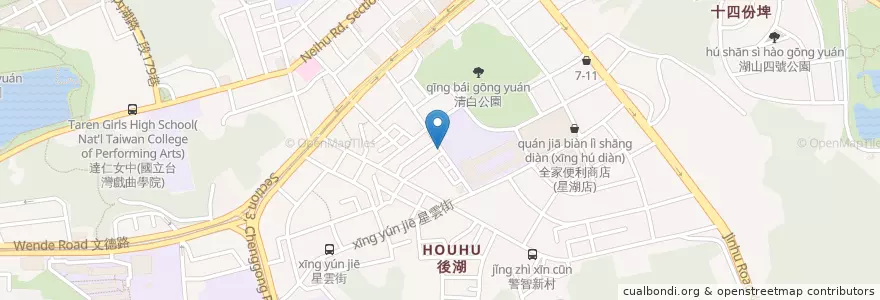 Mapa de ubicacion de 音樂樹才藝語文補習班 en 台湾, 新北市, 台北市, 内湖区.